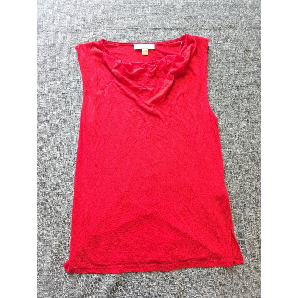 MICHAEL KORS Shirt Womens Medium Red Tank Top Lightweight Sleeveless Casual